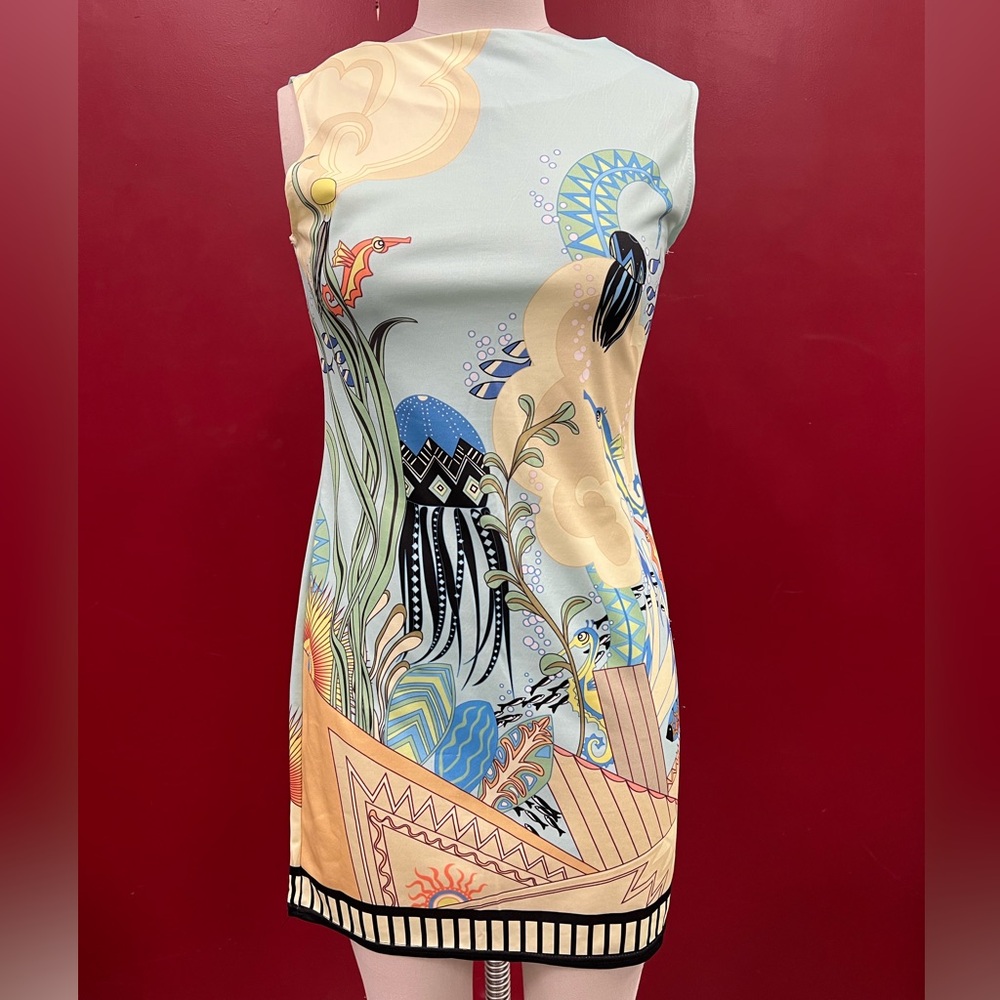 Elegant Aquarium Mini Dress